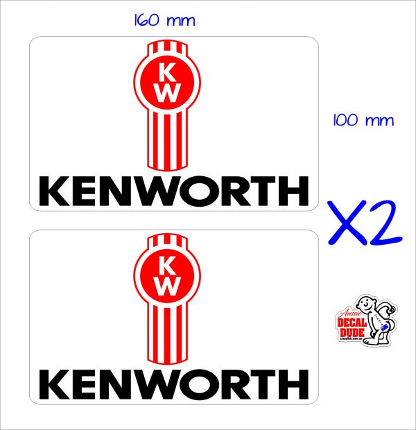 Kenworth Stickers TWO (2) 160 x 100 mm each Crazy Fish