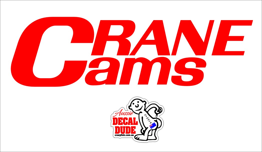 Crane Cams vinyl decal 260 x 70 mm choose your color Crazy Fish