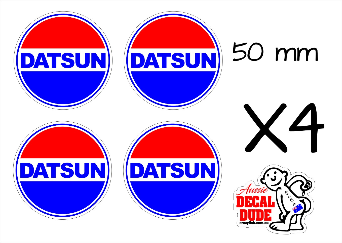 Vintage 1972 Datsun Multi-Color Sticker Decal – Made In USA