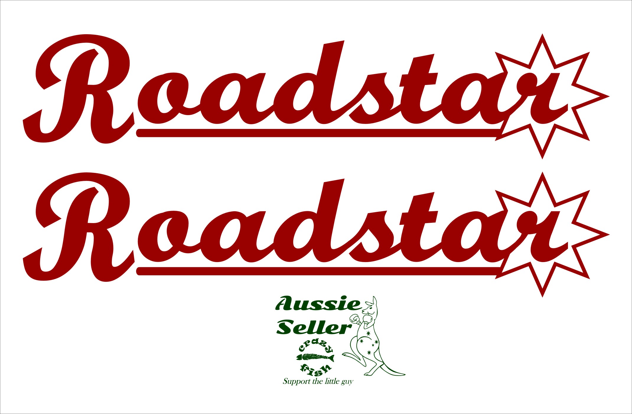 Roadstar Caravan decals TWO (2) 700 x 150 mm each choose your color