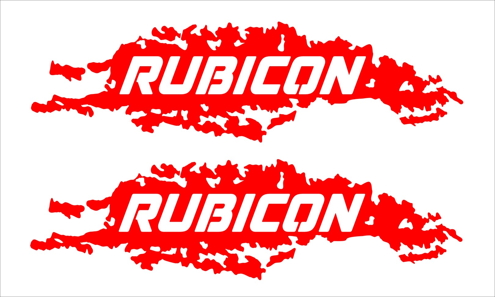 Rubicon vinyl decals TWO (2) 500 x 145 mm each choose your color