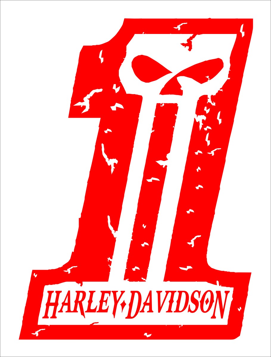 Harley Dark Custom decal 260 x 190 mm choose your color Crazy Fish