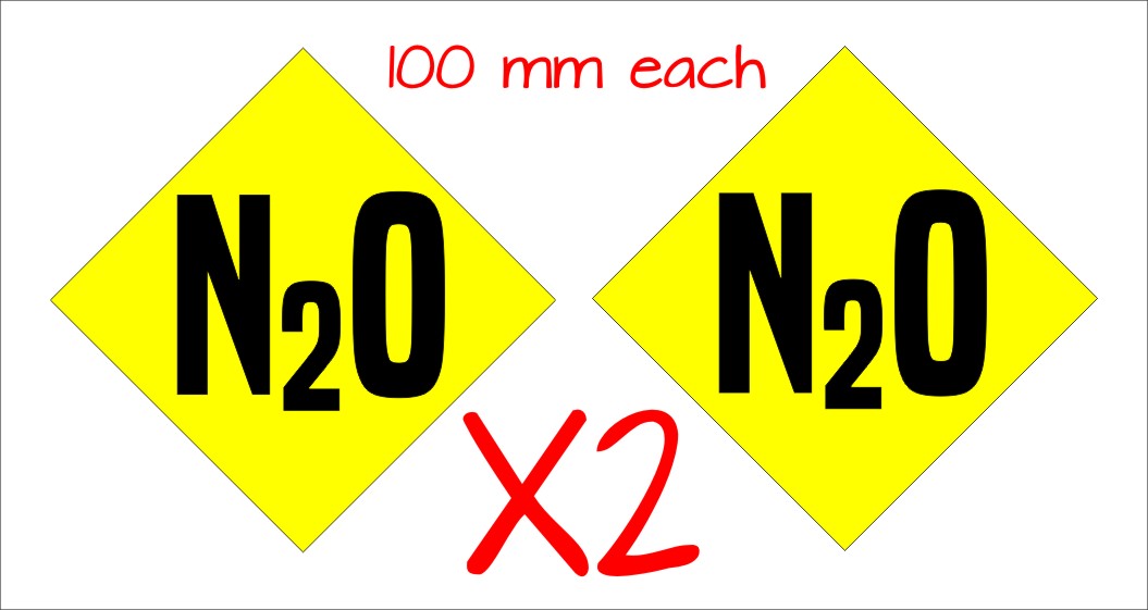NOS Identification RACECAR vinyl decals TWO (2) 100 mm each - Crazy Fish