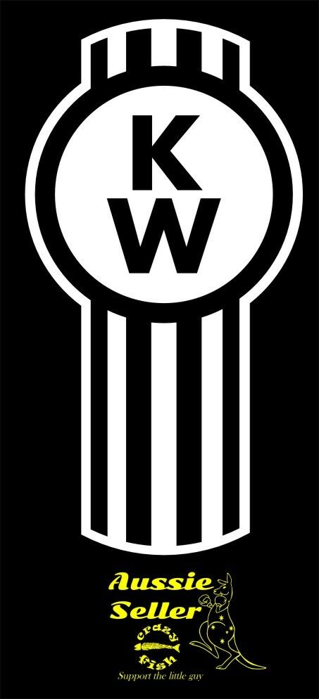 Kenworth vinyl decal 200 x 100 mm choose your color - Crazy Fish