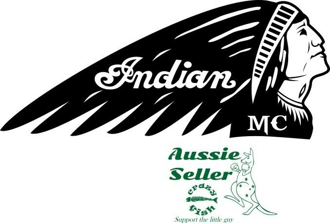 Indian vinyl decal 240 x 100 mm, choose your color - Crazy Fish