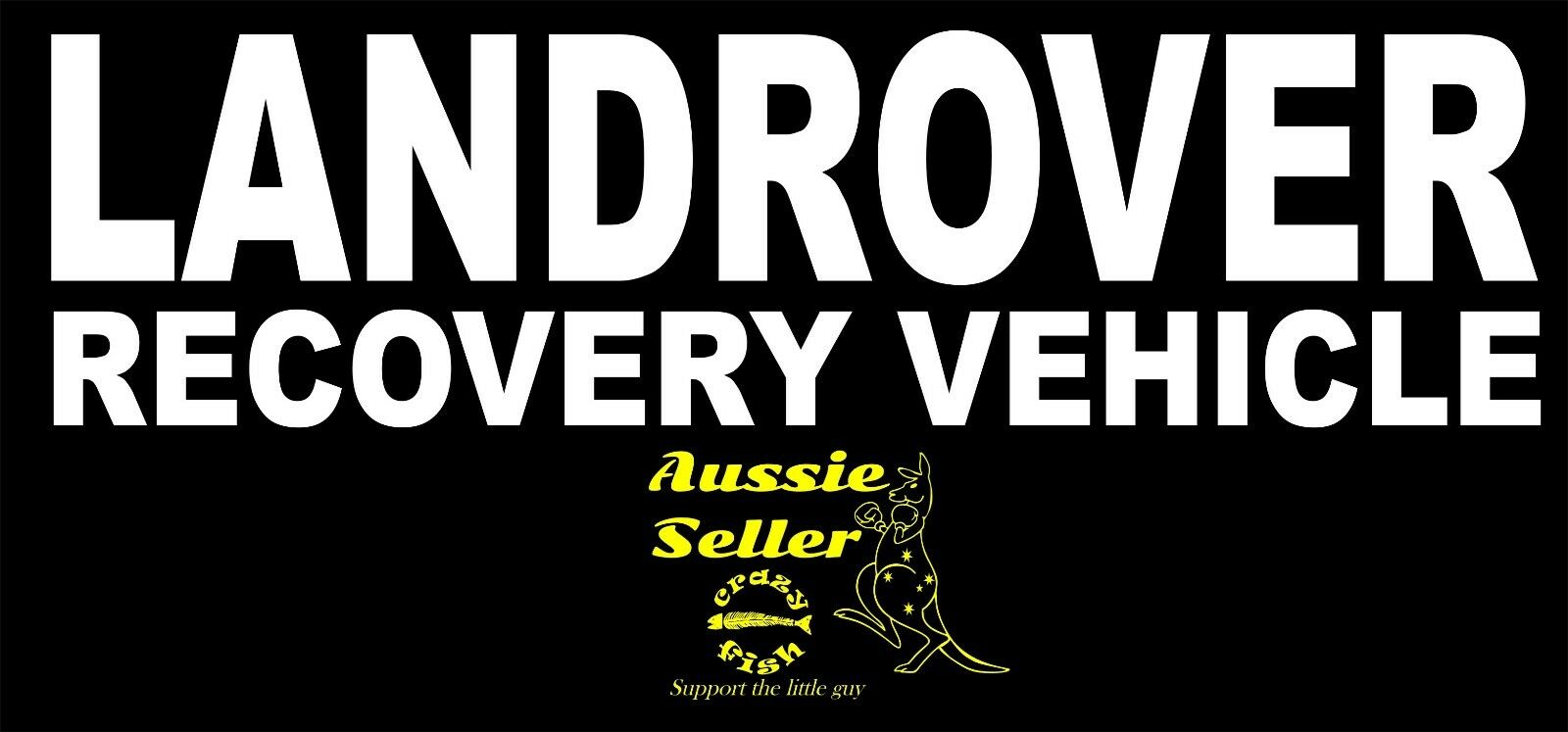 LANDROVER Recovery Vehicle decal 260 x 70 mm CONFIRM your color - Crazyfish