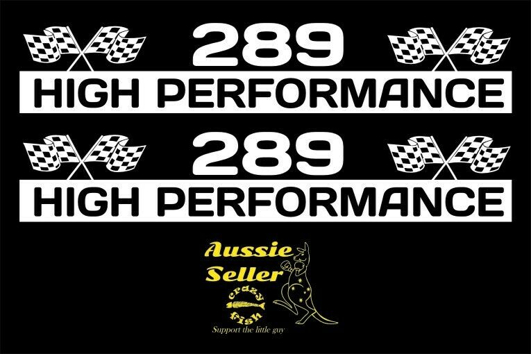 FORD 289 vinyl decals TWO (2) 250 x 45 mm each choose your color ...