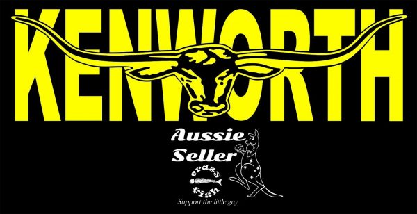 KENWORTH vinyl decal 1100 x 275 mm choose your color - Crazy Fish